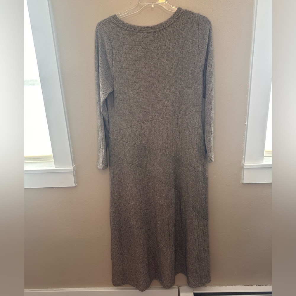 Soft Surroundings Tan/Cream Knit Long Sleeve Dress Size Large - Picture 7 of 9
